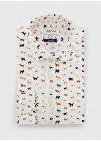 Chemise slim fit Charles Le Golf _ Blanc motif fantaisie _ 10 - Blanc