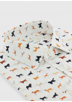 Chemise slim fit Charles Le Golf _ Blanc motif fantaisie _ 10 - Blanc