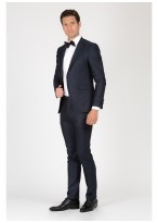Smoking slim col pointe SEVENSON-Noir - 9214-A-01