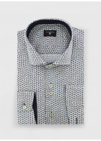 Chemise slim à motif fantaisie Stanbridge _ Bleu marine motif fantaisie _ 88 - Bleu marine