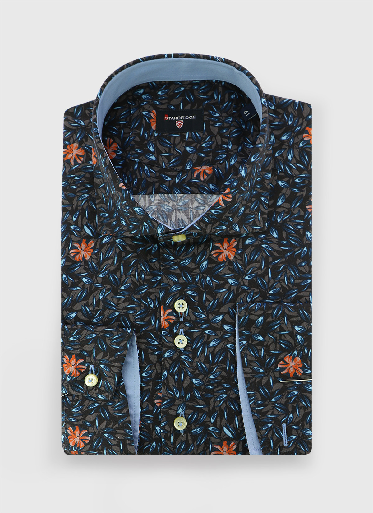 Chemise slim à motif exotique Stanbridge