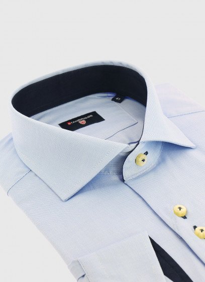 Slim italian collar shirt Stanbridge 80 - Baby blue