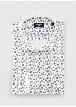 Chemise slim à motif fleuri Stanbridge _ Blanc motif fantaisie _ 10 - Blanc