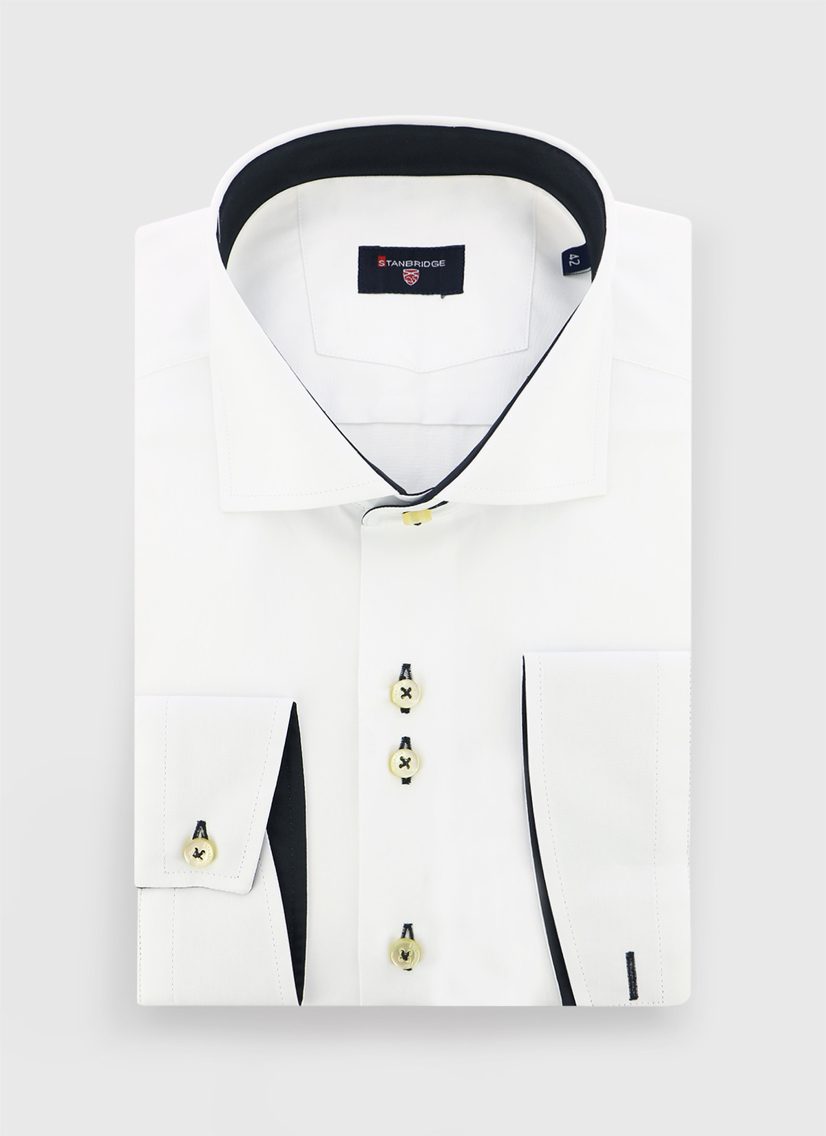 Slim fit contrast collar shirt Stanbridge