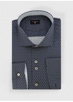 Chemise slim fit à motif circulaire Stanbridge _ Bleu marine à pois _ 88 - Bleu marine