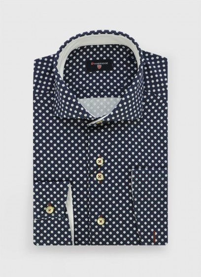 Chemise slim fit à motif fantaisie Stanbridge _ Bleu marine fantaisie _ 88 - Bleu marine