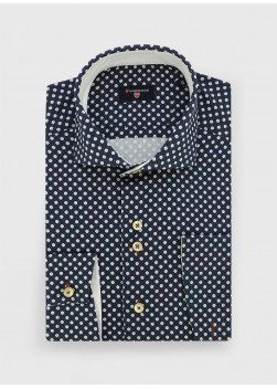Chemise slim fit à motif fantaisie Stanbridge _ Bleu marine fantaisie _ 88 - Bleu marine
