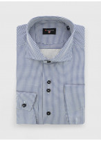 Chemise slim fit à pois Stanbridge _ Bleu pétrole à pois _ 87 - Bleu pétrole