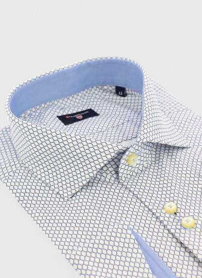 Chemise slim fit à motif fantaisie Stanbridge  _ Bleu pastel fantaisie _ 80 - Bleu Pastel