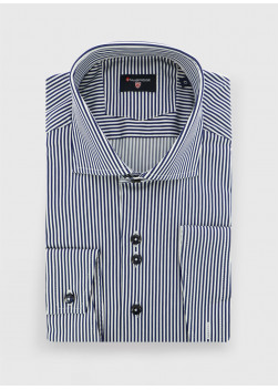 Chemise slim fit à rayures Stanbridge _ Bleu marine à rayures _ 88 - Bleu marine