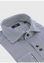 Chemise slim fit à rayures Stanbridge _ Bleu marine à rayures _ 88 - Bleu marine