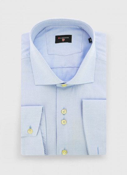 Chemise slim fit texturée Stanbridge _ Bleu pastel texturé _ 80 - Bleu Pastel