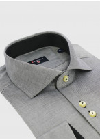 Chemise slim fit faux-uni Stanbridge _ Gris moyen faux uni _ 22 - Gris moyen