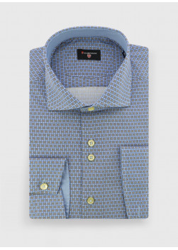 Chemise slim fit à motif fantaisie Stanbridge _ Bleu ardoise fantaisie _ 86 - Bleu ardoise