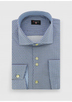 Chemise slim fit à motif fantaisie Stanbridge _ Bleu ardoise fantaisie _ 86 - Bleu ardoise
