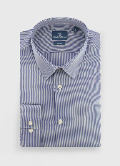 Chemise slim fit à rayures Emmanuelle Khanh 