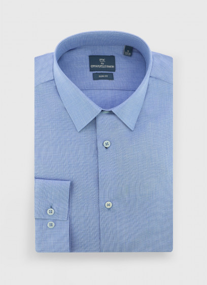 Chemise slim fit faux-uni Emmanuelle Khanh