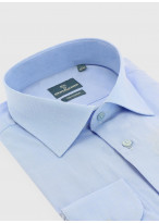 Chemise slim fit faux-uni Emmanuelle Khanh _ Bleu ciel faux uni _ 81 - Bleu ciel