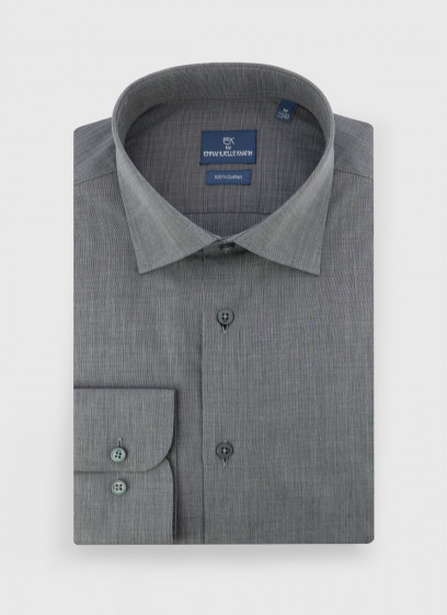 Chemise slim fit faux-uni Emmanuelle Khanh