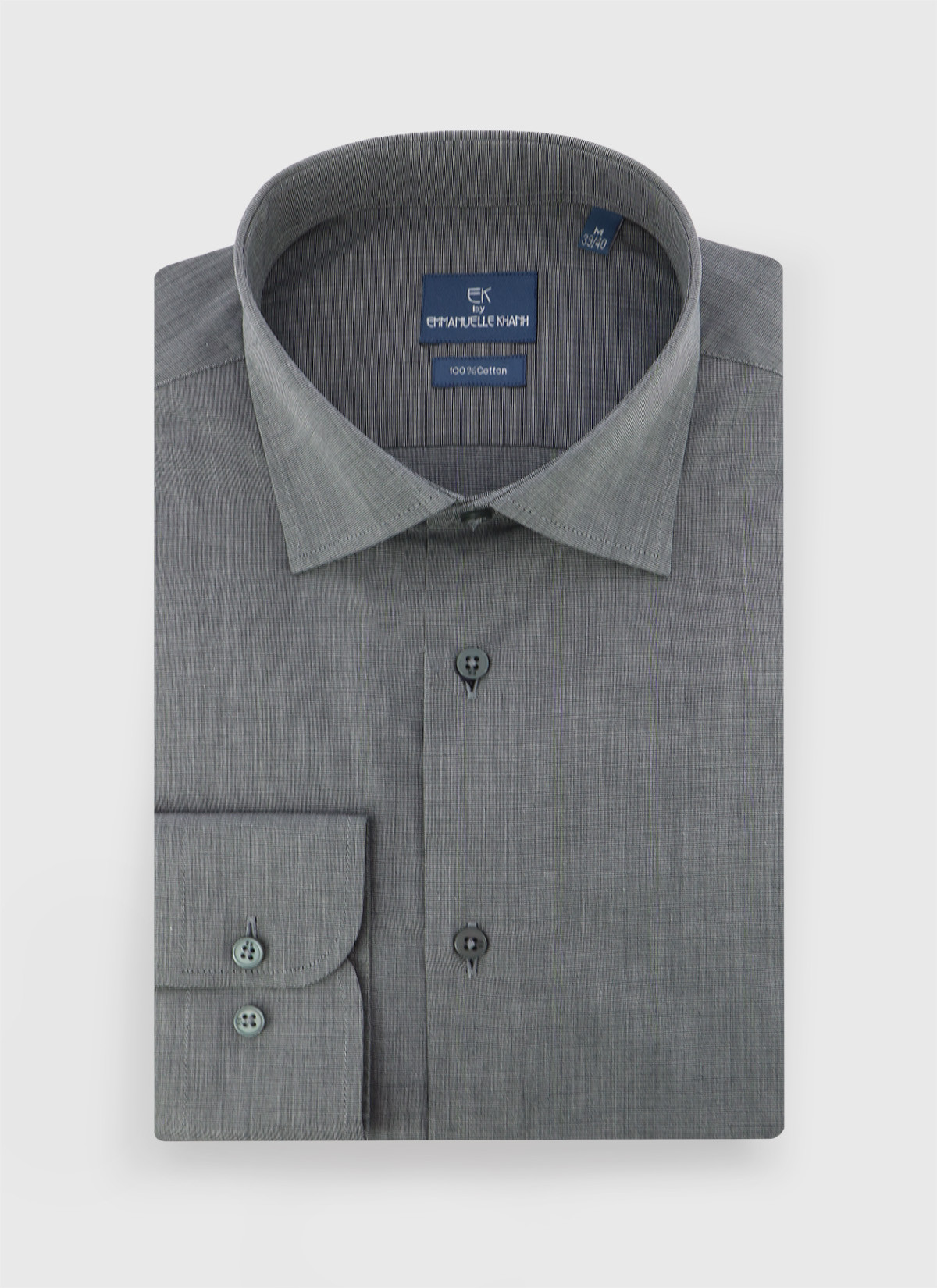 Chemise slim fit faux-uni Emmanuelle Khanh