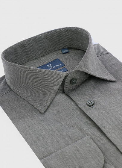 Chemise slim fit faux-uni Emmanuelle Khanh