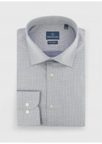Chemise slim fit à motif graphique Emmanuelle Khanh _ Gris perle bleuté motif graphique  _ 21 - Gris perle