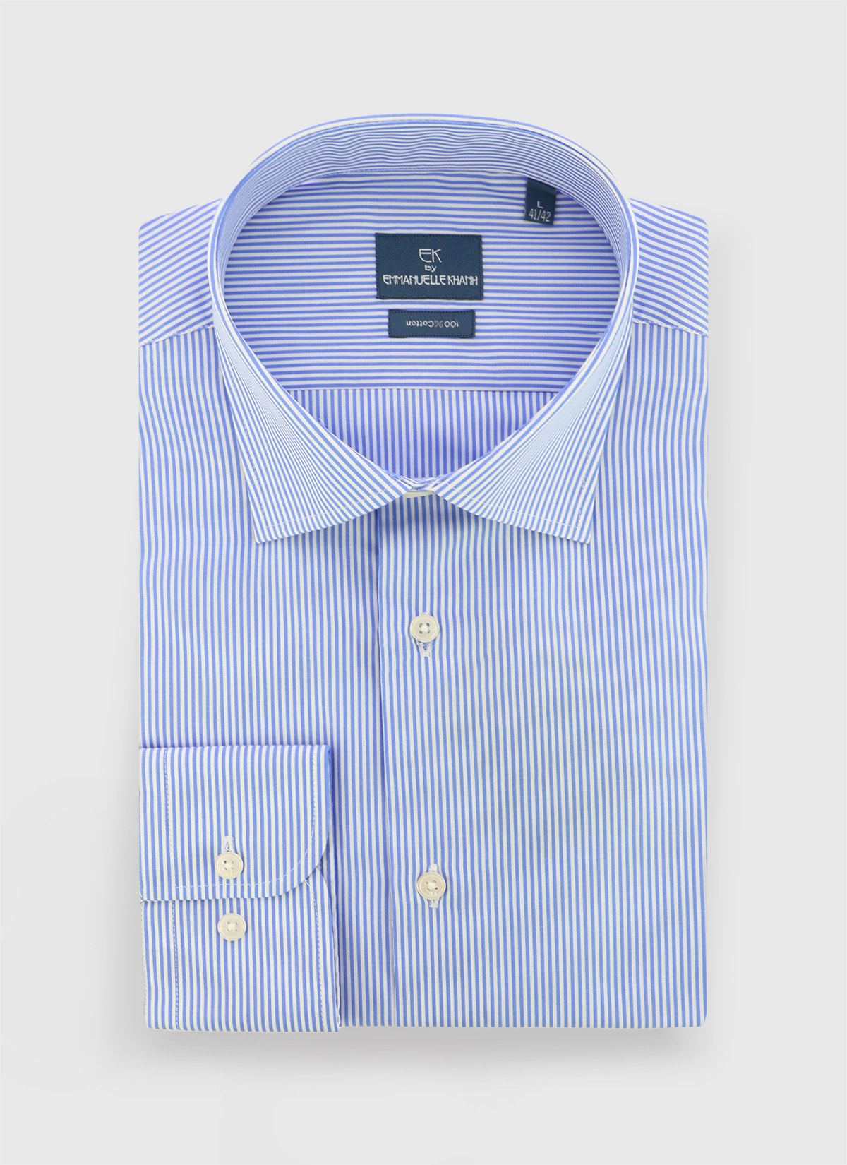 Chemise slim fit à rayures Emmanuelle Khanh 