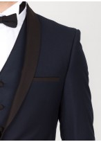 Smoking slim trois pièces SEVENSON-Bleu marine - 201NAVY2