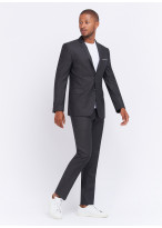 Slim fit suit by Sevenson - Plain anthracite grey