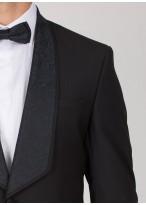 Smoking slim col châle Emmanuelle Khanh-Noir et marine - 182-NOIR-1