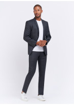 Costume slim fit Sevenson - Gris anthracite à carreaux