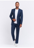 Costume slim fit Sevenson - Bleu pétrole à carreaux
