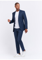Costume slim fit Sevenson - Bleu pétrole à carreaux