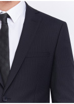 Costume slim fit Lanificio F.LLI Cerruti DAL 1881 _ Noir à rayures _ 01 - Noir