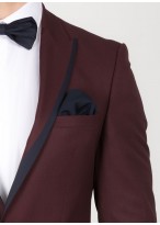 Smoking slim col pointe SEVENSON-Bordeaux - 9214/02