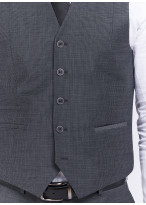 Gilet Emmanuelle Khahn _ Gris foncé faux uni _ 23 - Gris foncé