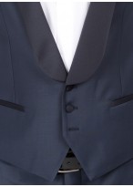 Gilet col châle Emmanuelle Khanh-Bleu pétrole - 441447