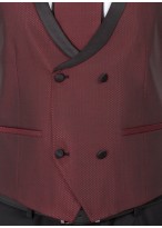 Gilet croisé col satin Emmanuelle Khanh-Bordeau - 181