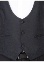 Gilet trois boutons Emmanuelle Khanh-Bleu marine - 181