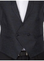 Gilet col châle Emmanuelle Khanh-Bleu marine - 181
