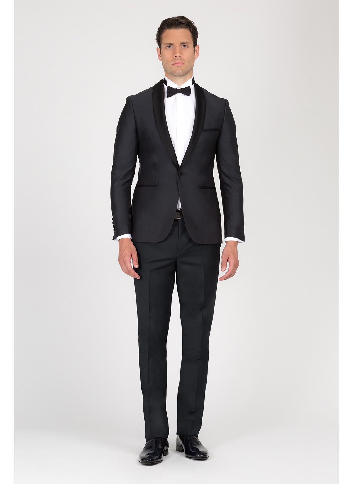 Smoking slim col châle Cloth Ermenegildo Zegna - Gris anthracite 111-3-4