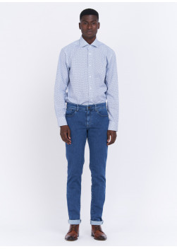 Jean slim fit Charles Le Golf _ Bleu denim faux uni _ 84 - Bleu denim