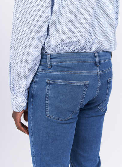 Jean slim fit Charles Le Golf _ Bleu denim faux uni _ 84 - Bleu denim