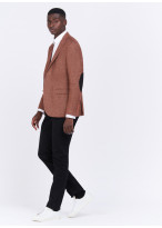 Veste slim fit texturée Charles Le Golf _ Rouge brique faux uni _ 54 - Rouge brique