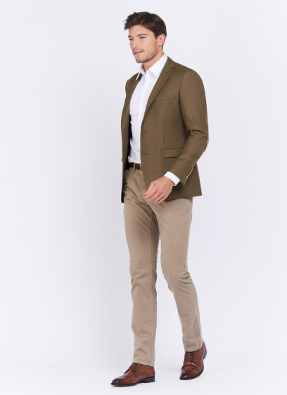 Veste business slim fit Charles Le Golf _ Brun faux uni _ 36 - Brun