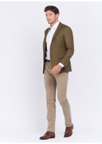 Veste business slim fit Charles Le Golf _ Brun faux uni _ 36 - Brun