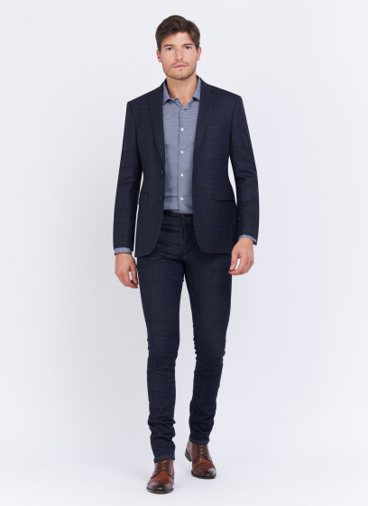 Veste slim fit à carreaux Charles Le Golf
