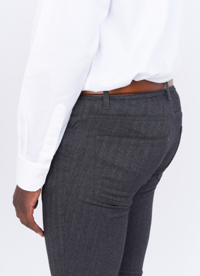 Pantalon chino à rayures slim fit Charles Le Golf _ Gris foncé à rayures _ 23 - Gris foncé