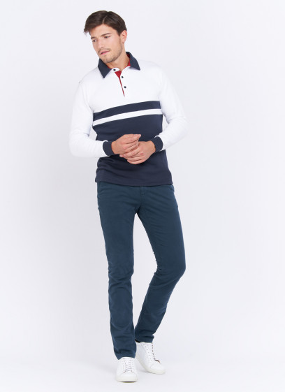 Polos tricolore manches longues Charles Le Golf