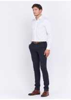 Pantalon chino piqué coton slim fit Charles Le Golf _ Bleu marine faux uni _ 88 - Bleu marine